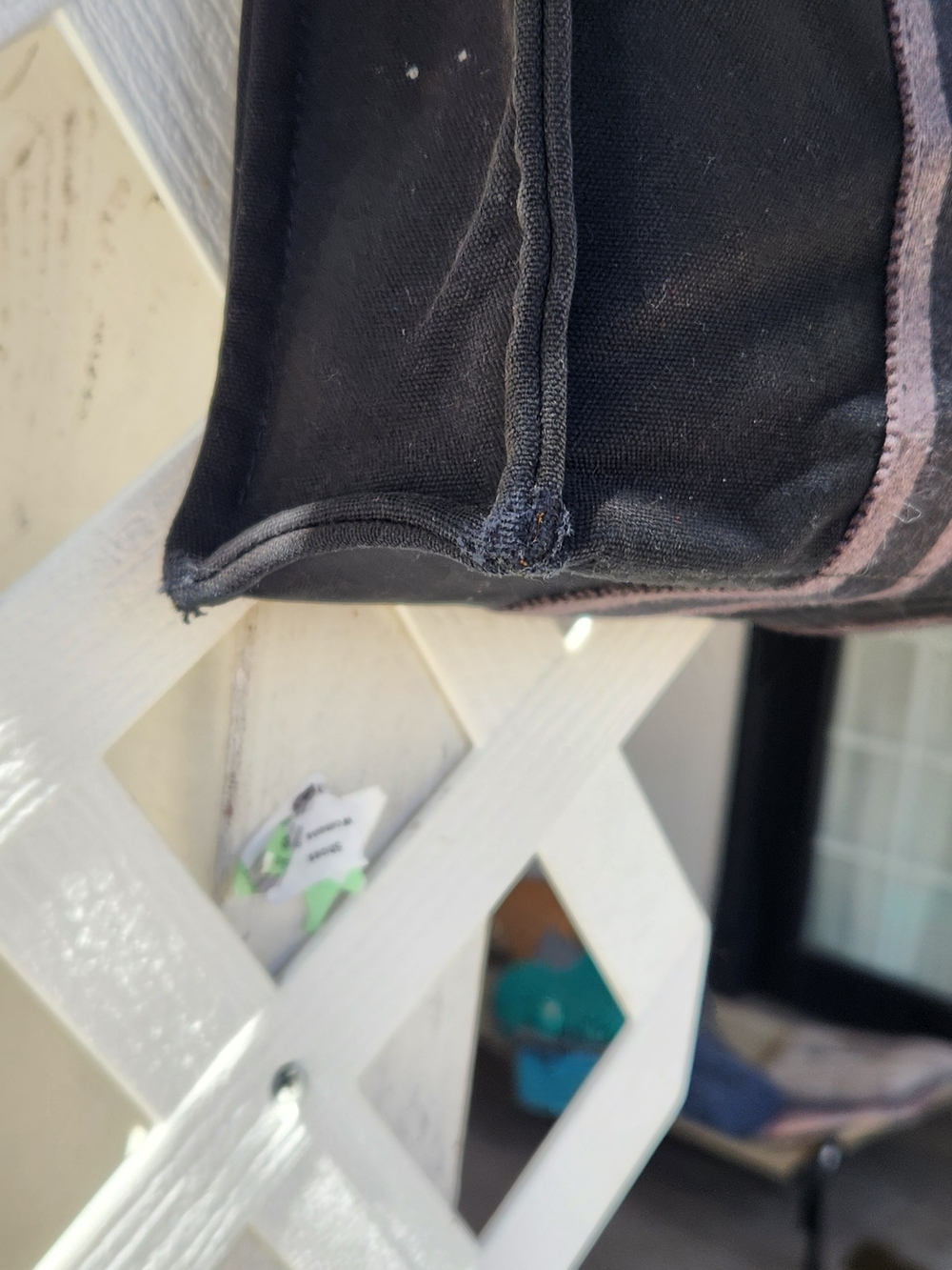 Hermes Black Canvas Bag with silver snap closure - Picture 7 of 16